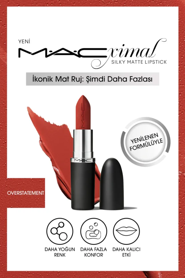 M A C XIMAL Silky Matte Lipstick - Overstatement